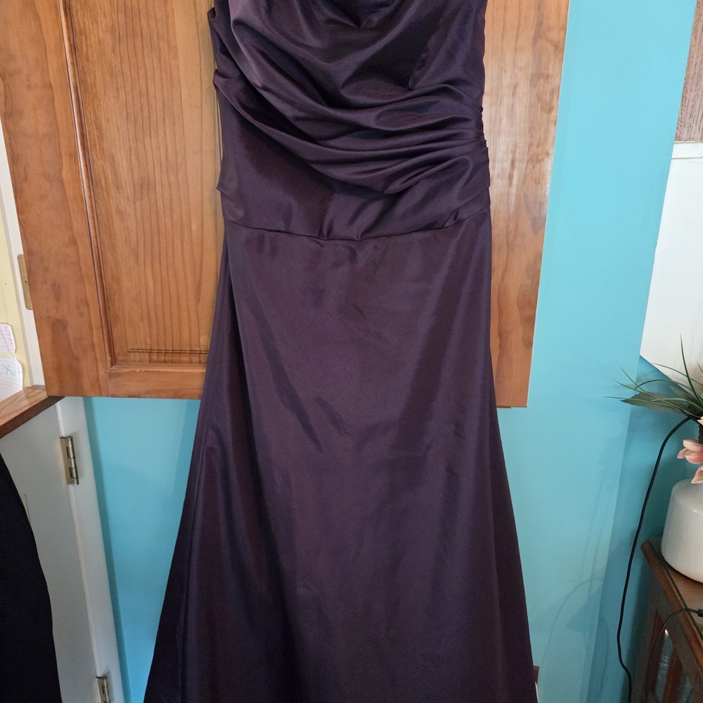 Amsale Deep Purple Asymmetrical Dress